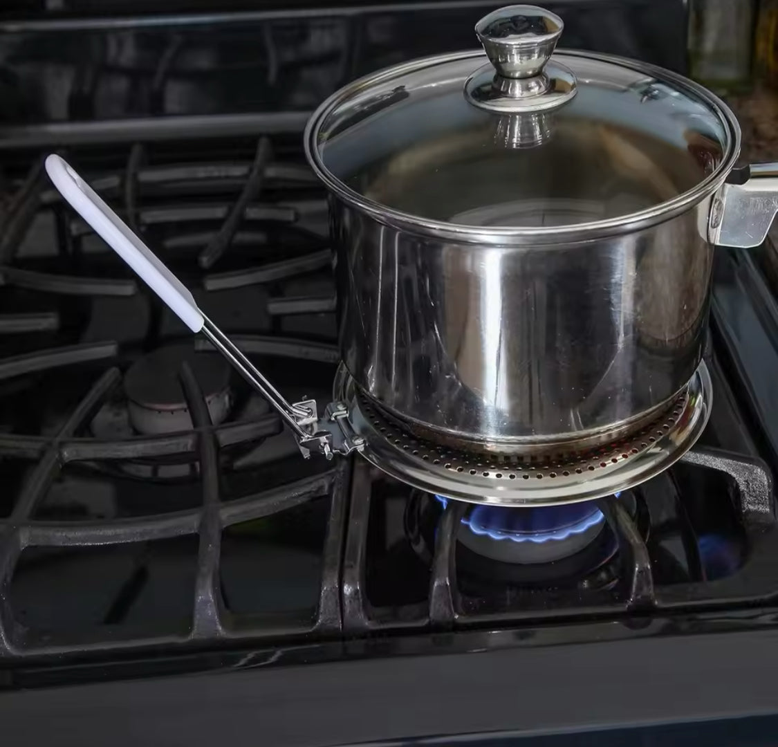 Multipurpose Stainless Steel Stove Heat Diffuser, Foldable Kitchen Stove Flame Guard Simmer Plate, Durable Gas Stove Anti Scalding Mat