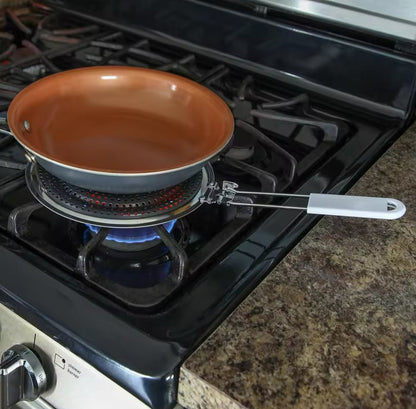 Multipurpose Stainless Steel Stove Heat Diffuser, Foldable Kitchen Stove Flame Guard Simmer Plate, Durable Gas Stove Anti Scalding Mat