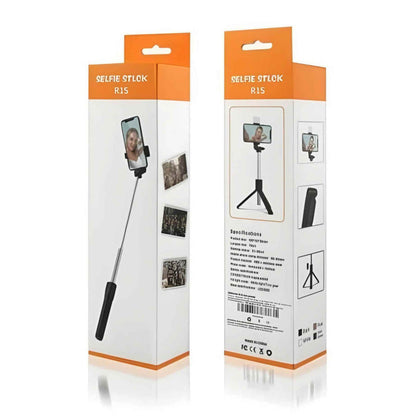 4 in 1 Stainless Steel Selfie Stick Tripod with Wireless Remote for Live Streaming & Video Recording