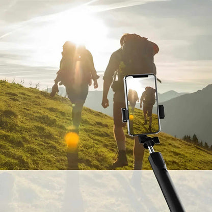 4 in 1 Stainless Steel Selfie Stick Tripod with Wireless Remote for Live Streaming & Video Recording