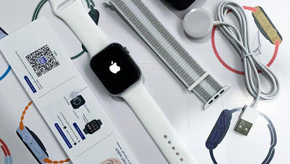 Smart Watch With Apple Logo Full Display Smart Watch at best   Bluetooth Calling | Wireless Changing  (Random Dual Strips)