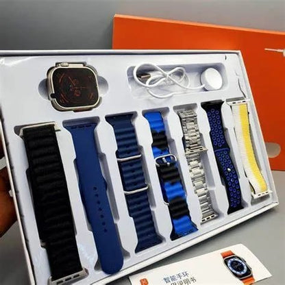 7 in 1 Smart Watch - 7 Straps Smart watch Ultra watch