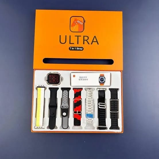 7 in 1 Smart Watch - 7 Straps Smart watch Ultra watch