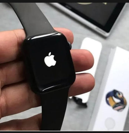 Smart Watch With Apple Logo Full Display Smart Watch at best   Bluetooth Calling | Wireless Changing  (Random Dual Strips)